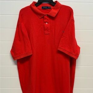 Polo by Ralph Lauren Men's Red Polo Shirt Cotton 2XLT EUC